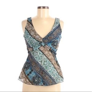 BCX sleeveless tie back top